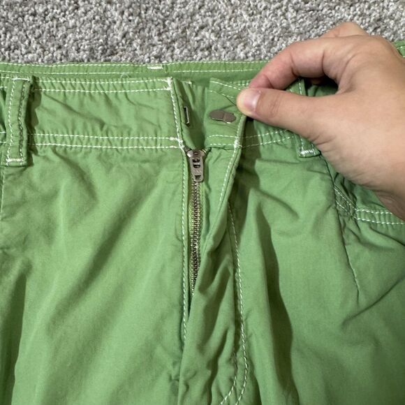 Pilcro Skirt Womens 8 Green Midi Pencil Front Slit Pockets Zip Belt Loops Cotton - Picture 4 of 13